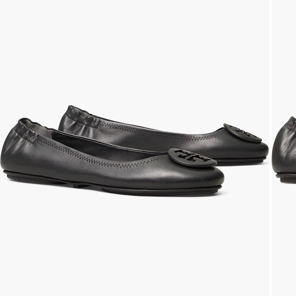 Tory Burch Black Minnie Flats size 8